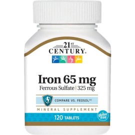 Hierro 65mg Premium Sulfato Ferroso 325mg 120 Caps Eg H5 Sabor Sin Sabor
