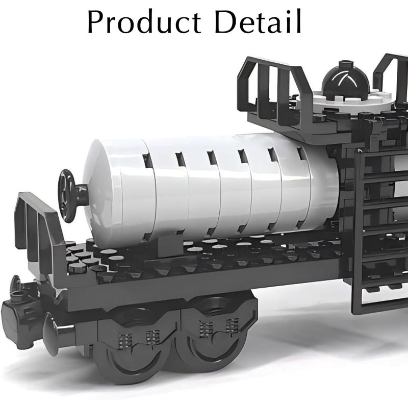 TRavesty City Freight Train Car Building Blocks Construction Kit, Freight