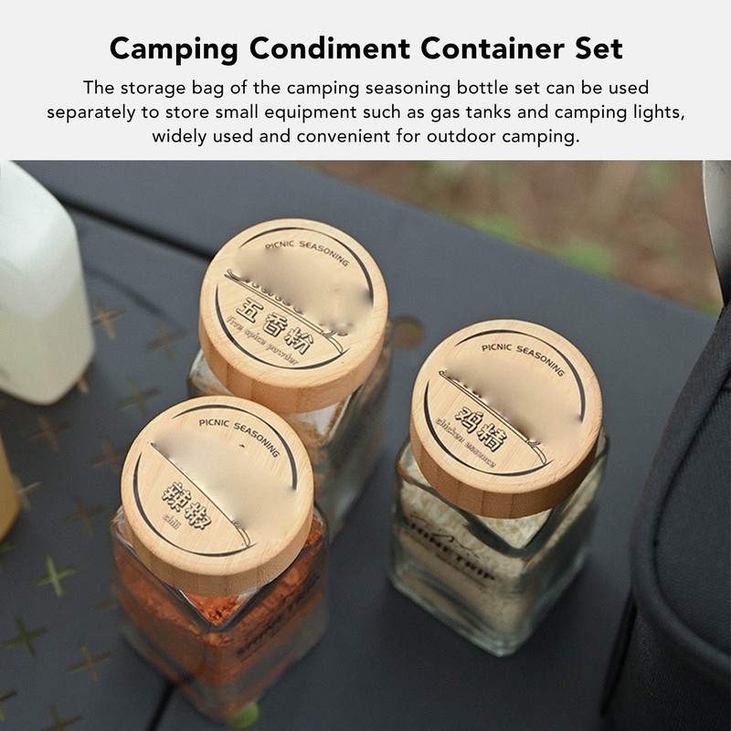 Camping Spice Bottle Kit Outdoor Picnic Spice Container Sealed Seasoning