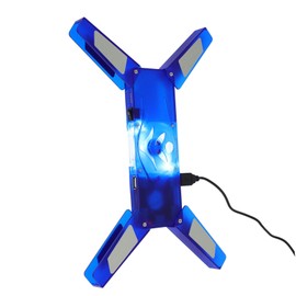 KONTONTY Laptop Cooling Stand with Foldable Light USB Hub Versatile Laptop Cooler Fan for Efficient Heat Dissipation Workspace Accessory