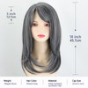 18 Inch Gray Wigs for Women 2x3.5 Realistic Scalp Highlight