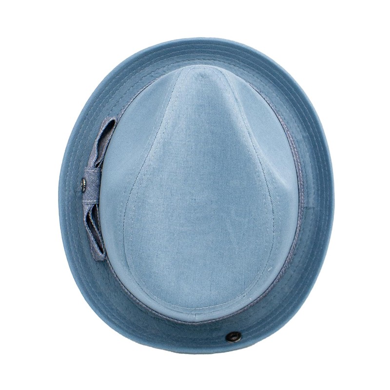 Peter Grimm Depp Fedora Sombrero, Azul desteñido, Small-Medium