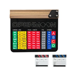 OPENMOON Clap Board Cut Action Scene Clapper Board Slate Comes with 68pcs Filter Tags on The Back (Red)
