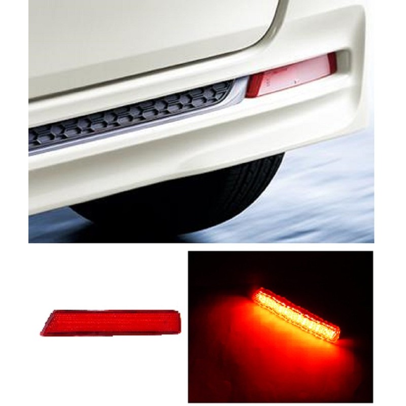 N-BOX NBOX Custom JF1.2 LED Reflector, Red, Left and Right