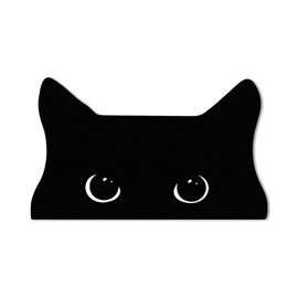 Mingnei Cute Black Cat Shaped Quick-Dry Diatomaceous Earth Bath Mat,Funny Cat Lovers Soft Diatom Mud Absorbent Floor Mat for Dorm Bathroom Shower Kitchen 28 x 16 Door Mat