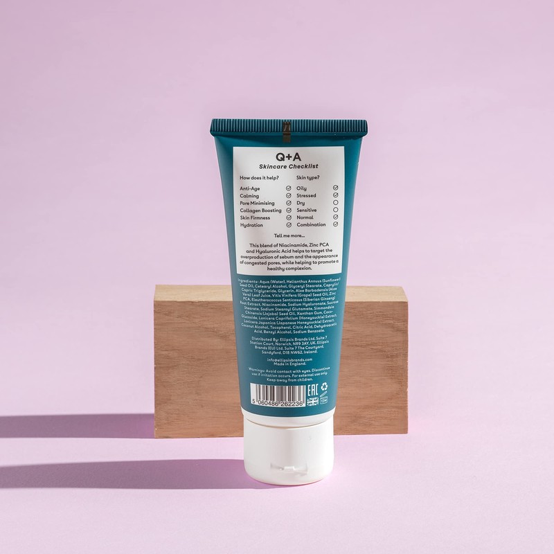 Q+A Zinc PCA Daily Moisturiser, Hydration and Oil Control with