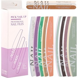 12 Piezas Limas para Uñas Lima de Uñas Kit de Herramientas para Manicura Limas de Cartón que no Sueltan Arena, Duraderas, Lima Esponja para Dar Forma y Remover el Esmalte (12PCS)