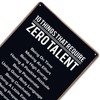 Motivational Wall Art - 10 Things That Require Zero Talent