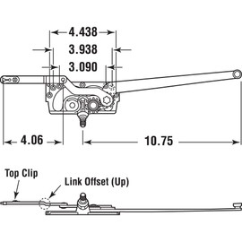 Prime-Line TH 23077 Entrygard Dual Arm Right-Hand Casement Window Operator with Stud Bracket – Repair Broken Windows (Single Pack)
