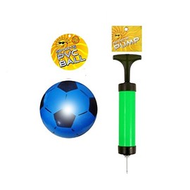 HENBRANDT Assorted PVC Football Balls 22.5cm (Uninflated) and Sports Pump Set