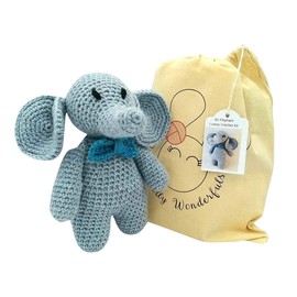 Crochet Kit Eli the Elephant Luxury Complete Beginner Crochet Kit