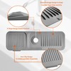 Silicone Kitchen Sink Splash Guard Faucet Mat (17.7" x 5.5"),