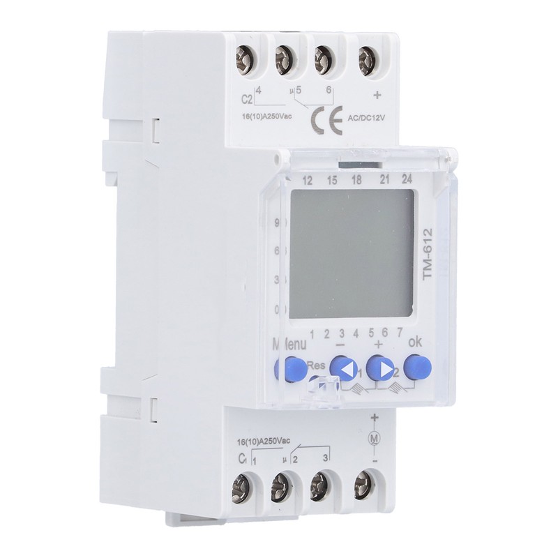 Time Control Switch Intelligent Power Supply Guide Rail Timer TM612