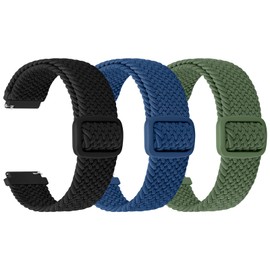 [TumpCez] Quick Release Watch Band, 18mm 19mm 20mm 22mm Watch Band Nylon Band, 18mm 19mm 20mm 22mm Comfortable Elastic Strap Stepless Adjustable Replacement Strap Replacement Band Sport Loop