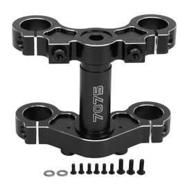 1/4 Electric Motorcycle Triple Tree Clamp Front Shock Absorber Aluminum Triple Clamp Set for Losi Promoto MX Black
