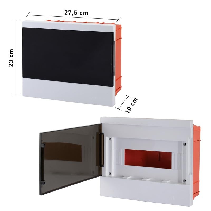 Lion Electric Fuse Box Flush-Mounted 1 Row 12 Modules Small