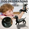 Home Decor Black Standing Long Dog Resin Statue Resin Crafts