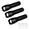 Hilngav 3 Pack LED Rechargeable Flashlight, Super Bright Small MiniCamping