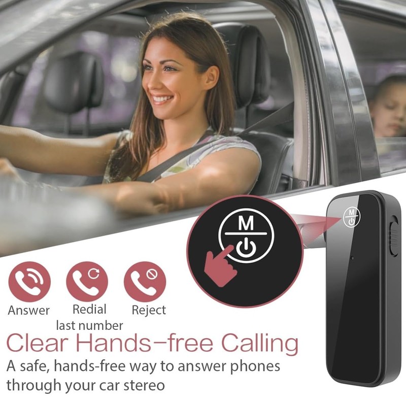 LOFICOPER Bluetooth Aux Adapter for Car, 2 in 1 Wireless