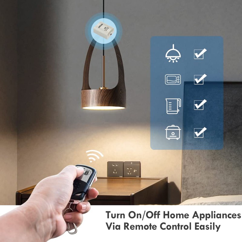 eMylo 10A AC 220V-230V-240V 1000W 2 Channel Smart Wireless Remote