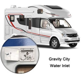 beiyoule Gravity City Water Inlet Fill Dish Hatch Lock for RV Trailer Cars for Most Fresh Water Inlets on RV Motorhomes Caravans & Boats