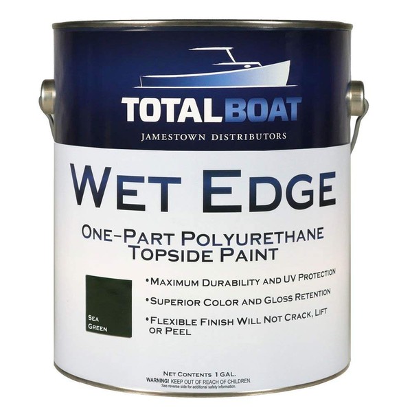 TotalBoat-365406 Wet Edge Marine Topside Paint for Boats, Fiberglass, and Wood (Sea Green, Gallon)