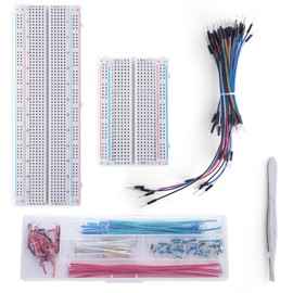 1pcs 830 breadboard+1pcs 400 breadboard+140pcs jumper wire +65pcs jumper wire+1pcs tweezers