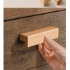 SYZOW 6 Pack Wooden Kitchen Cupboard Handles, Cabinet Hardware Drawer