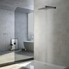Rain Shower Head Black with Extension Arm 12 Inch Square