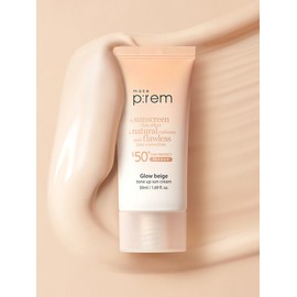 Make Prem Glow Beige Tone-Up Sun Cream 50ml / 글로우 베이지 톤업 선크림 50ml