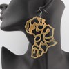 Afica map earring Female Casual Elegant - Color: Holes