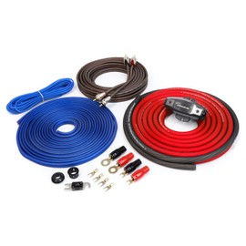 KnuKonceptz Kolossus 4 Gauge OFC Amplifier Installation Kit - Red