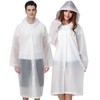 Cosowe Rain Ponchos for Adults Reusable, 2 Pcs Raincoats for