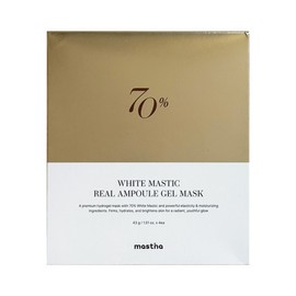Mastina White Mastic Real Ampoule Gel Mask 4 Sheets 1 Pack / Circle / 매스티나 화이트매스틱 리얼 앰플 겔 마스크 4매 1개  써클