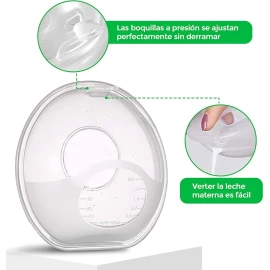 Recolectores de Leche Materna Silicona Reutilizables (2 Piezas)