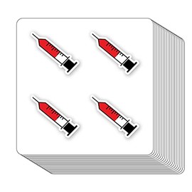 Blood Test Draw Stickers 1in for Scrapbooking, Arts, Craft, Kids DIY, Calendars Journals 80-Pack