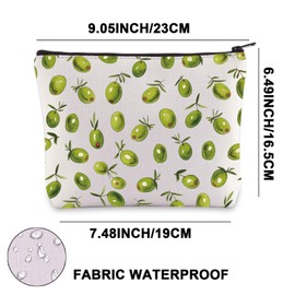 G2TUP Olives Makeup Bag Olives Lover Gifts Olive Leaf Gifts Olive Branch Zipper Bag Oliver Themed Gifts (GreenOlives CA)