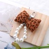 Sdopbinbin Leopard Print Bow Keychain for Purse Bag Accessories for