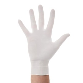 MTS Safety & Protection Disposable Gloves S - Pack of 100 Latex Gloves White - Disposable Gloves Powder-Free Gloves Natural Latex Rubber Gloves Disposable Gloves (S, 100 Pieces)