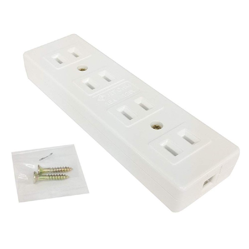 4-Gang White Table Taps