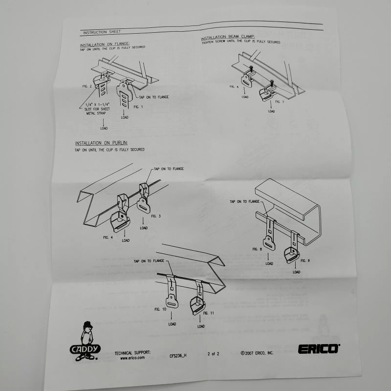 erico caddy Caddy Msr24 Strap Hanger Angled Clip Erica 171810