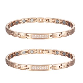 MagVIVACE Magnetic Anklet for Women, Stainless Steel Ankle Bracelet with 3500 Gauss Effective Magnets, Jewelry Gifts for Mom (2)