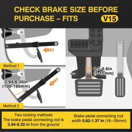 OPSOOPI Brake Pedal Lock, Anti Theft Car Device Brake Clutch Lock, Universal Car Security Anti Theft Protection for Car/Auto/Mini SUVs/Sedans, with Escape Hammer Window Breaker and 3 Keys(V15)