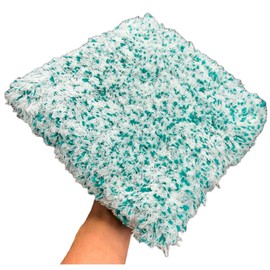 THE HOUSE OF RAGS -The Wash Boss Premium Microfiber Car Wash Pad - Plush Korean Fabric,10x10 inches, 1000 GSM, Ultra-Absorbent, Scratch-Free, Safe for Paint – Teal & White (1-Pack)