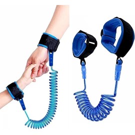 Anti-lost Wrist for Kids, Anti-Lost Belt, 1.5M Kids Harness, Anti-Lost, Kids Harness for Kids, Soft, Travel, Shopping, Exploration Helper (Blue)