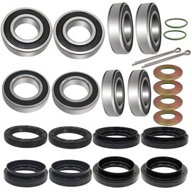Front & Rear Wheel Bearings Seals Compatible with Yamaha Rhino 450 660 700 YXR450 YXR660 YXR700 2005-2013 OEM# 93106-42800-00 93106-38800-00 93106-38047-00