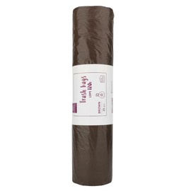 IDEA HOME - Pack of 25 LDPE Rubbish Bags Rubbish Bags Rubbish Bags Disposal Waste Separation Brown 120 L