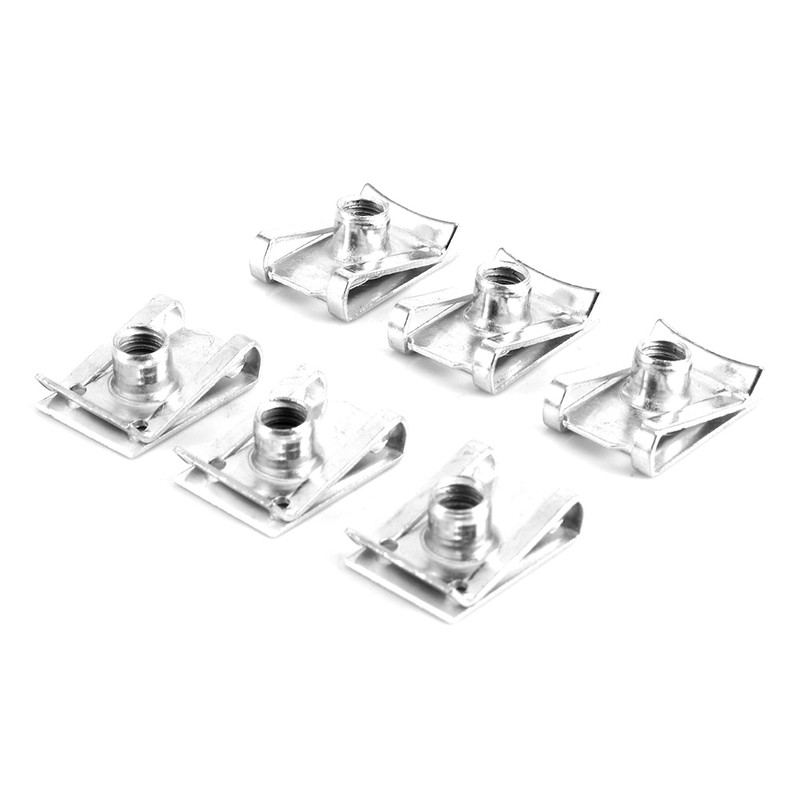 75pcs Fairing Bodywork Panel U Clips Clamp M6 U Nut
