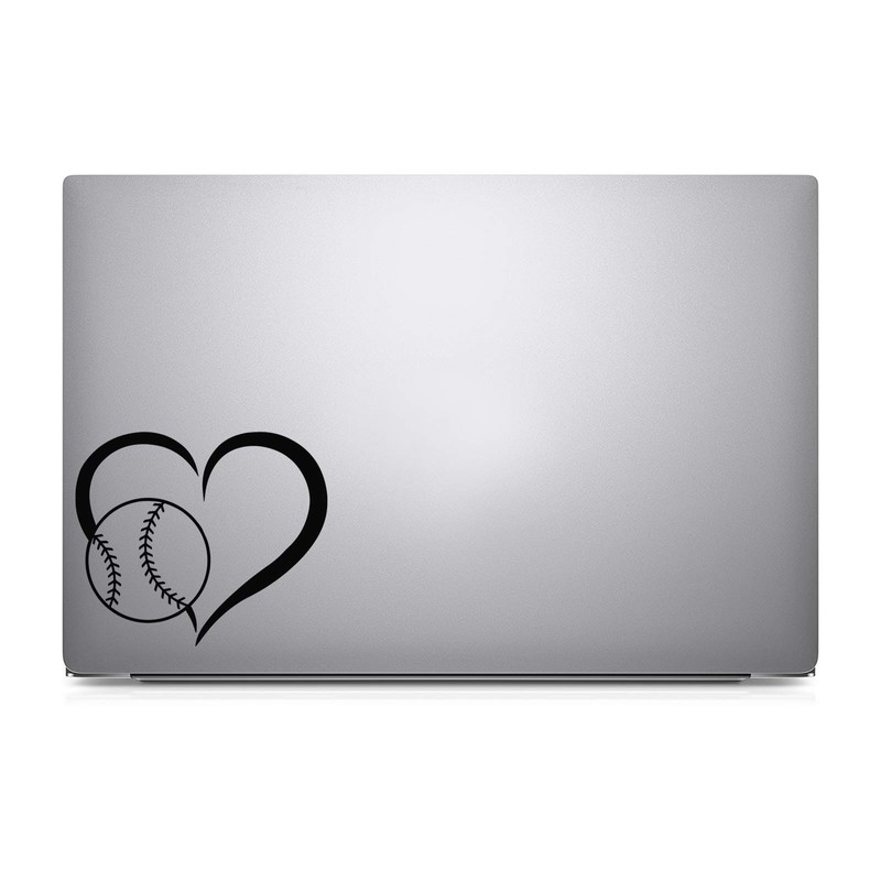 Bargain Max Decals Baseball Heart Decal Notebook Car Laptop 5.5"