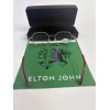 Elton John Eyewear CHANTEUSE Metal and Red Frames Case &